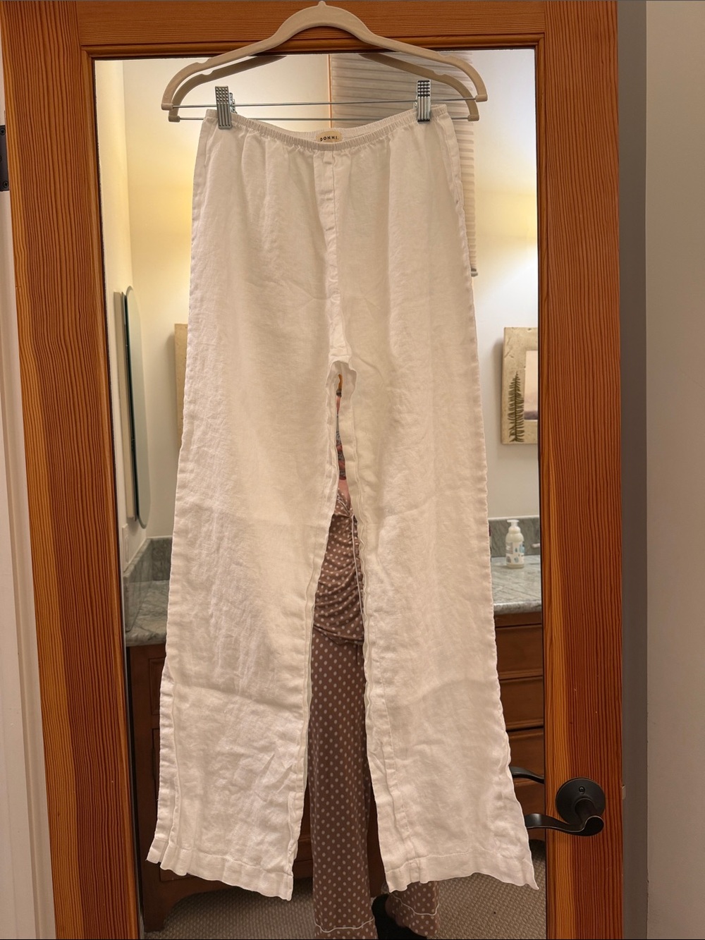 DONNI. White Linen Pants